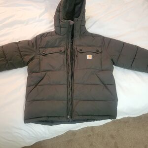 Carhartt Men's Dark Green Hooded Puffer Jacket